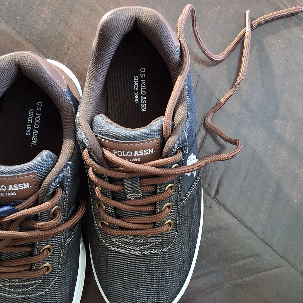 U.S. Polo Assn. Men's Brown and Dark Gray Canvas Sneakers